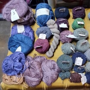 Yarn Variety,Assorted colors,Donegal Lambswool, Rowan , Kid silk, Lightweight DK